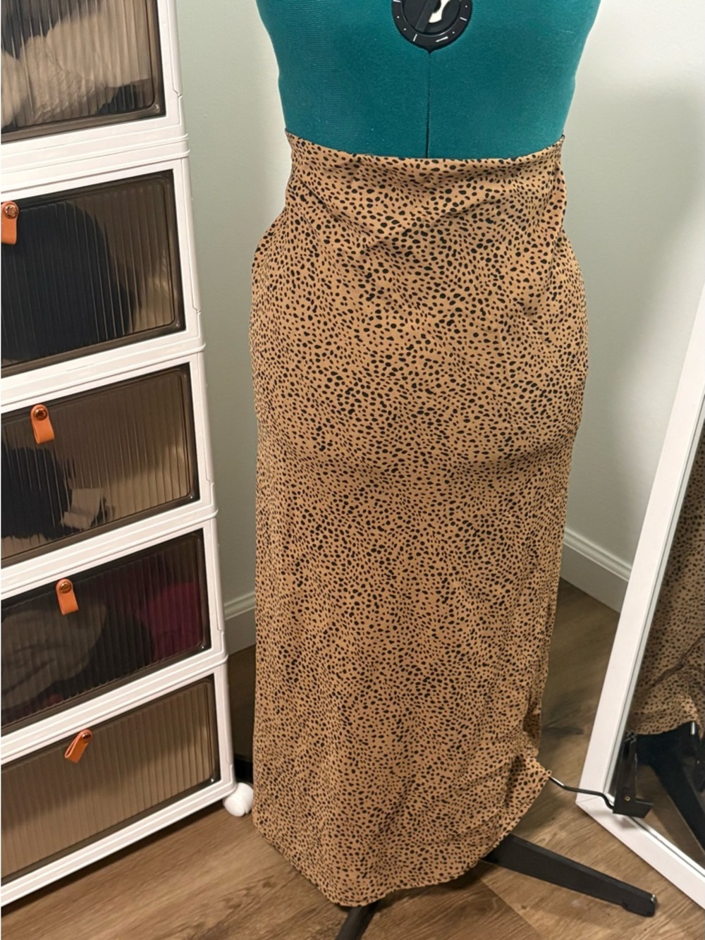 Jon & Anna Tan Leopard Spot Maxi Skirt